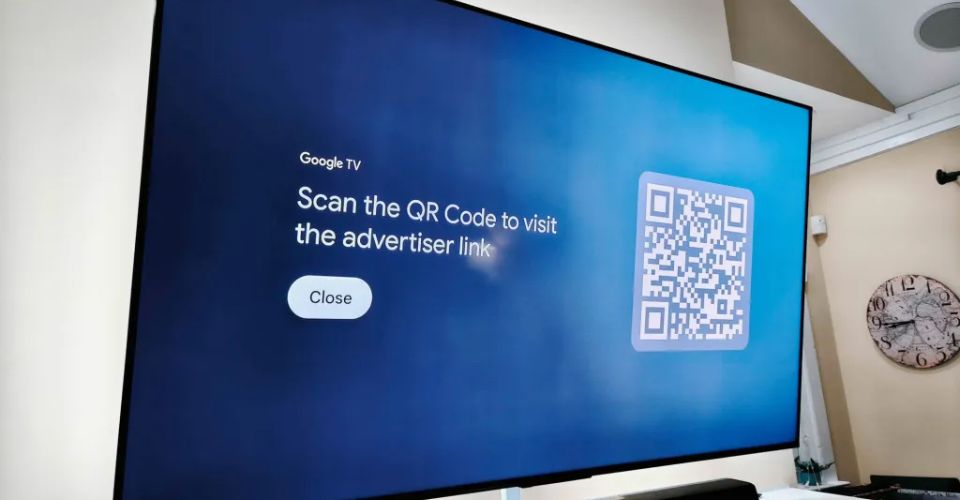 A New Ad Format on Google TV Displays Giant QR Codes [Annoying]