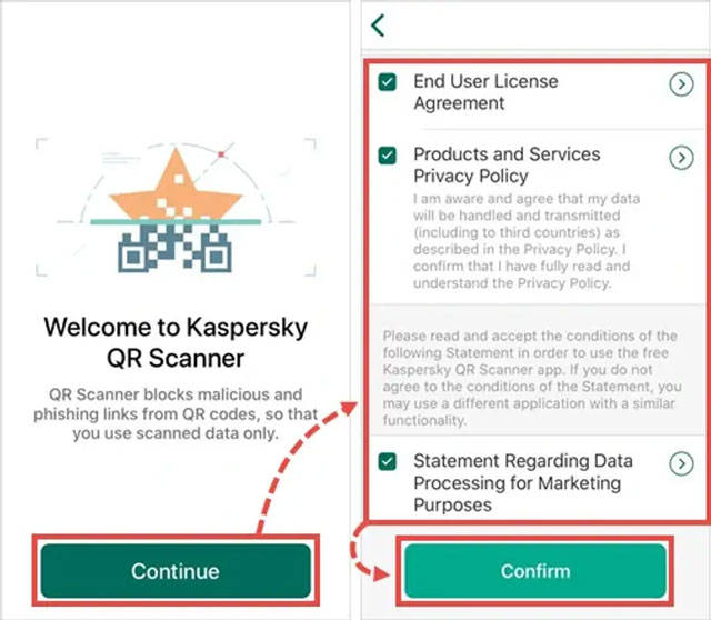 Kaspersky's QR Scanner