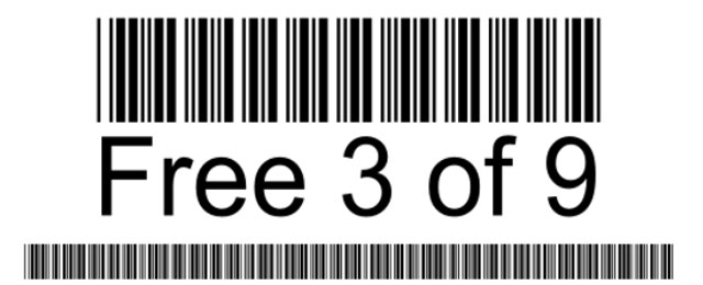 Free barcode font for code 39