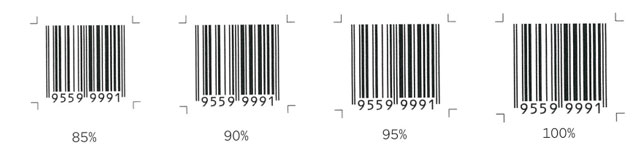 EAN 8 barcode size