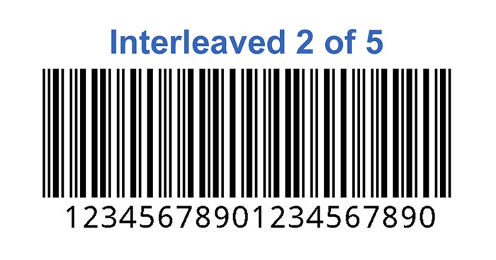 An Interleaved 2 of 5 barcode symbology