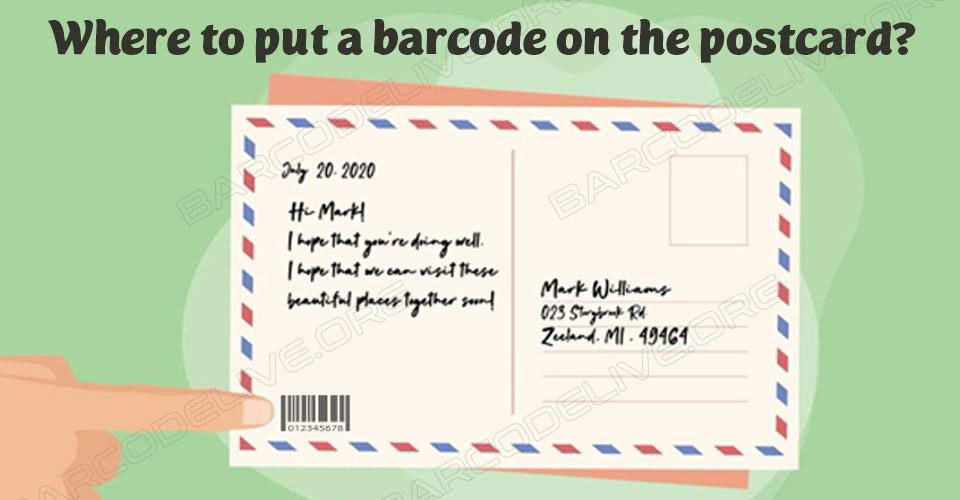 Where to put barcode on postcard 3 postcard barcode positions