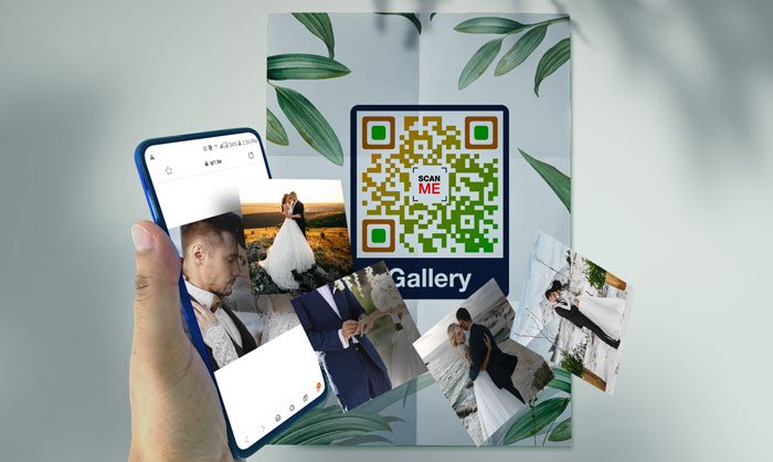 A QR code from photos are used in photography
