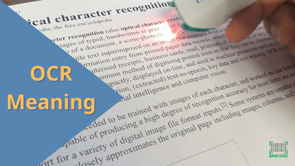 Definition Of Optical Character Recognition