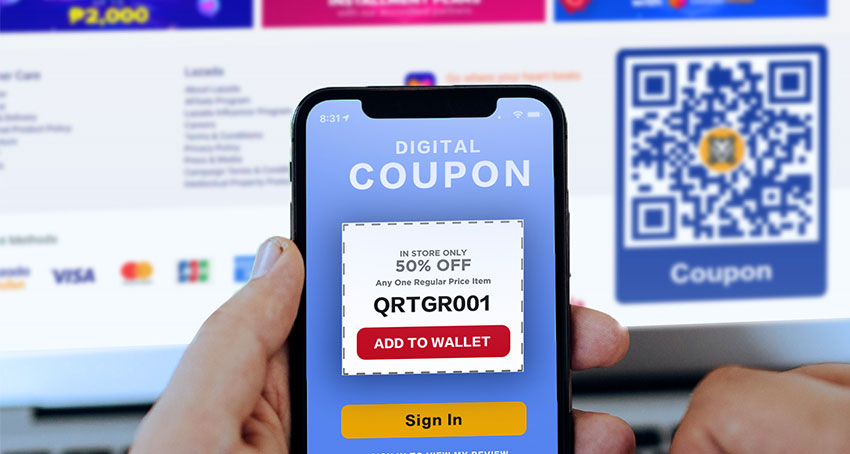 Scan qr code coupons