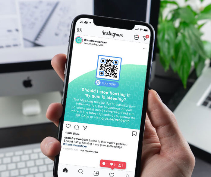 Instagram QR code for advertisements