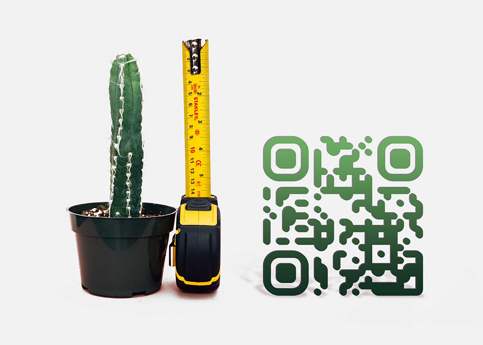 The smallest QR code size is around 2 x 2 cm