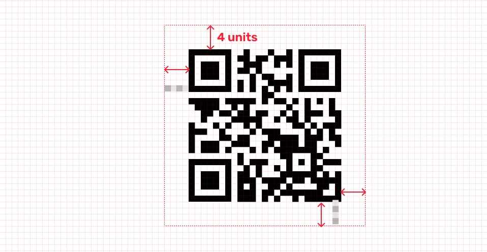 Keep the quiet zone around the QR Code