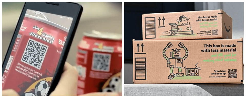 QR code on the product packaging