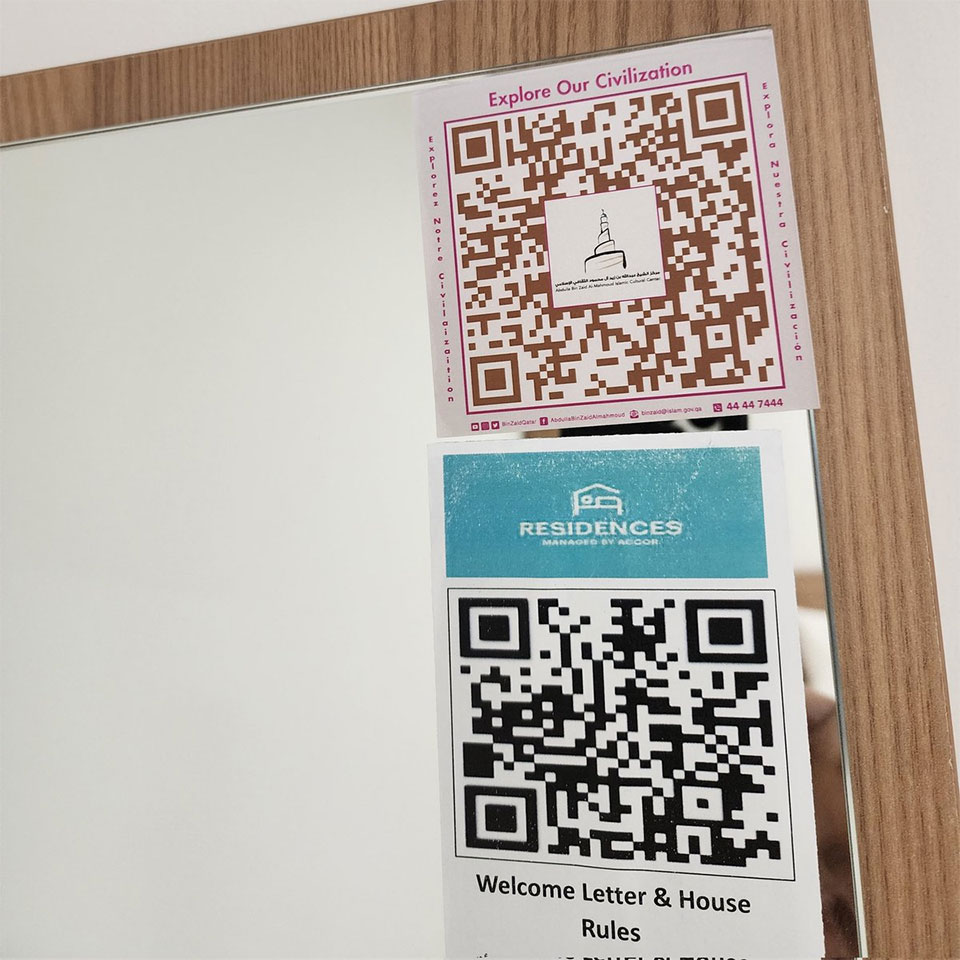 You will need a QR codes reader to scan this code