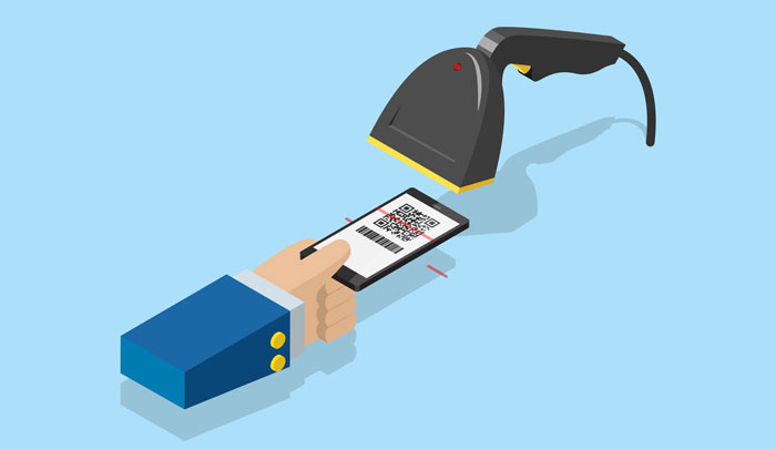 How does the barcode scanner work?