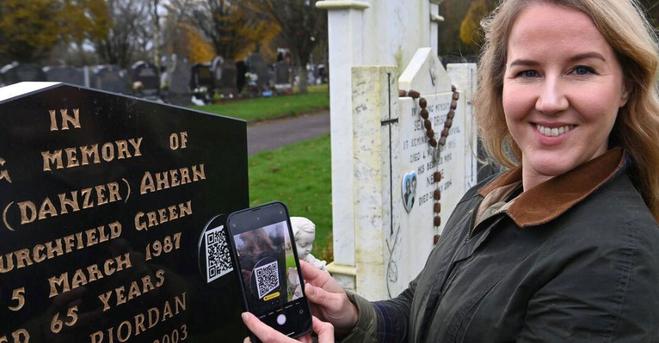 QR codes on gravestones