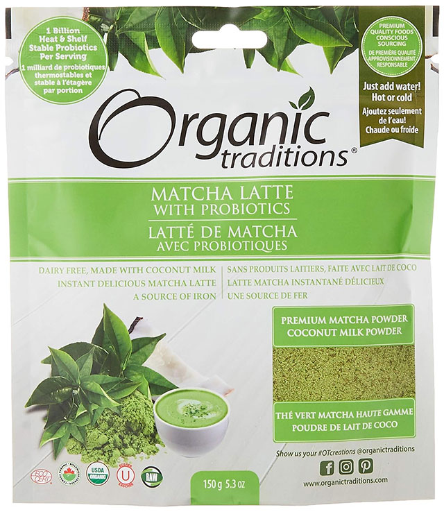 Organic Traditions Matcha Latte Green Tea Powder