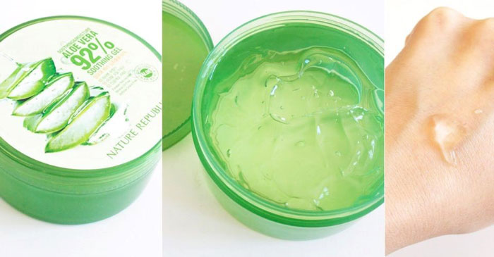 Nature Republic’s soothing gel contains a high level of aloe vera