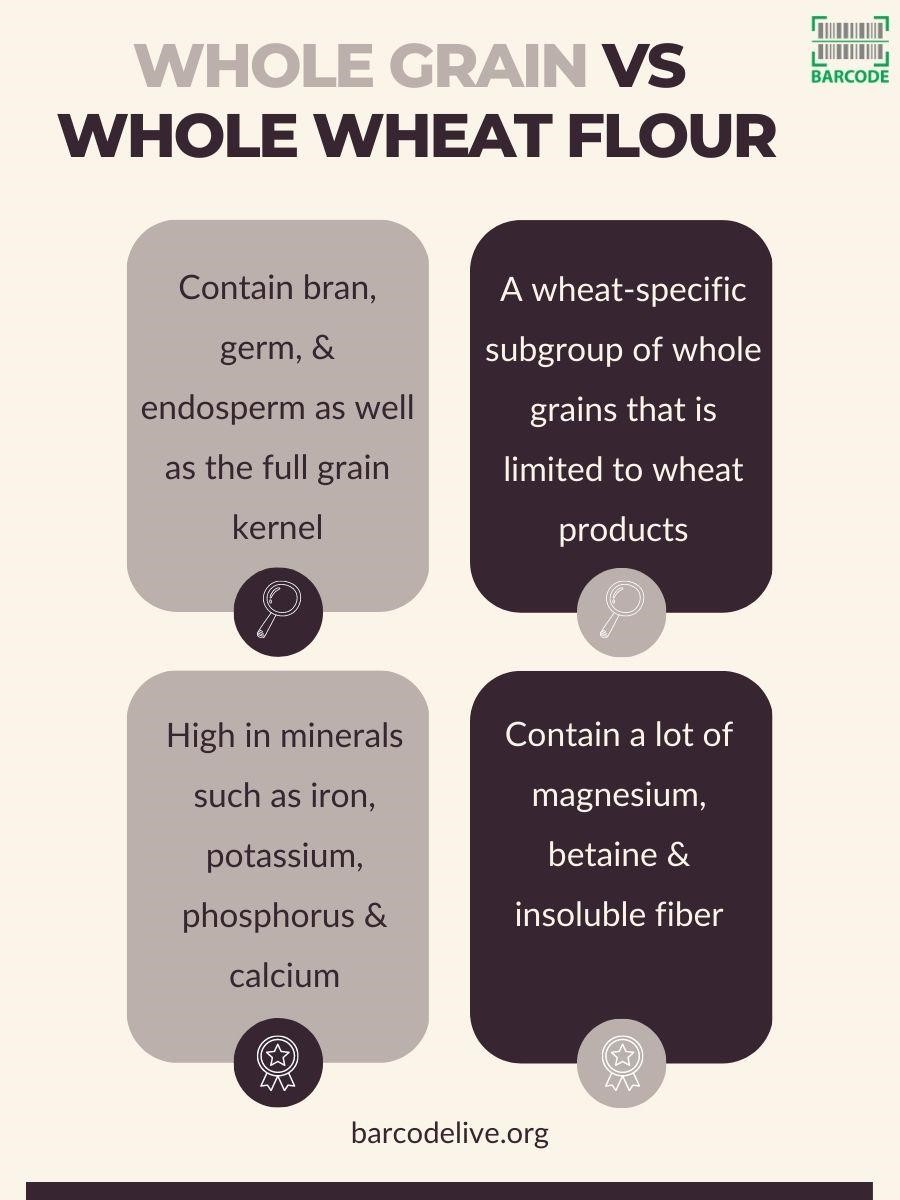 Whole wheat flour vs whole grain flour comparison