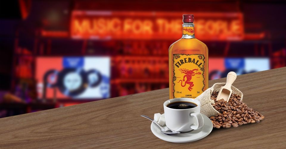 Mix Fireball whiskey with coffee