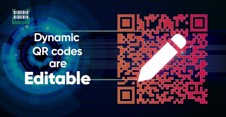 Dynamic QR codes are editable 