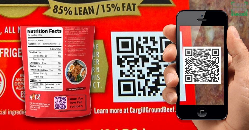 QR codes on packaged food