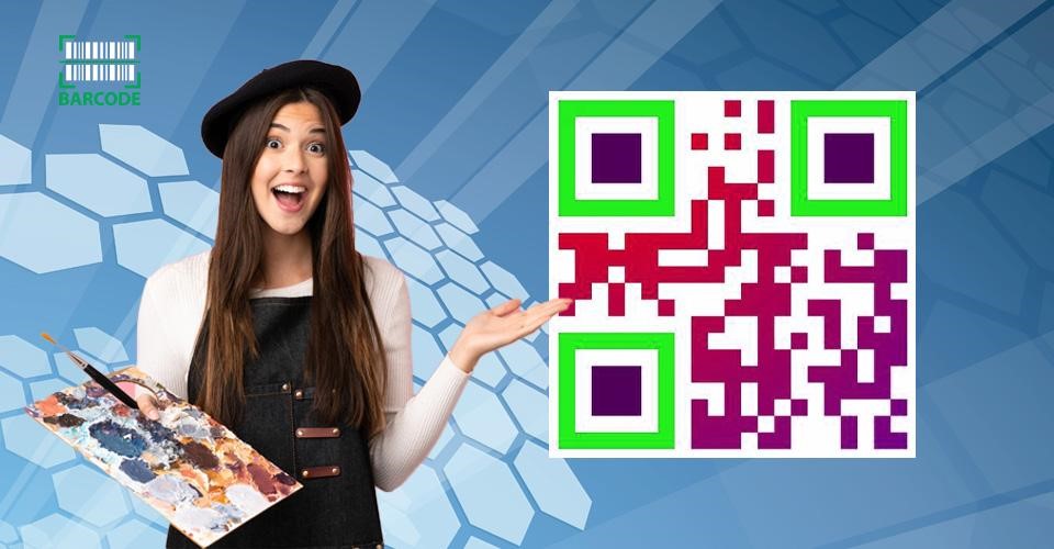 Components of QR code that can be colored