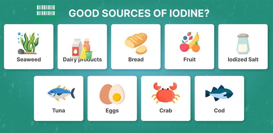Some best sources of iodine in foods