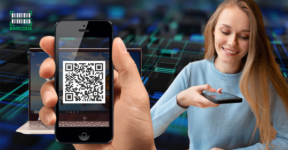 Scanning a QR code with a screenshot of a pre-existing app
