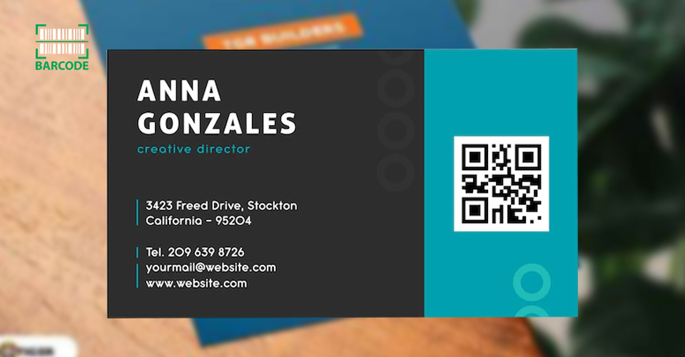 An example of a QR code as a business card