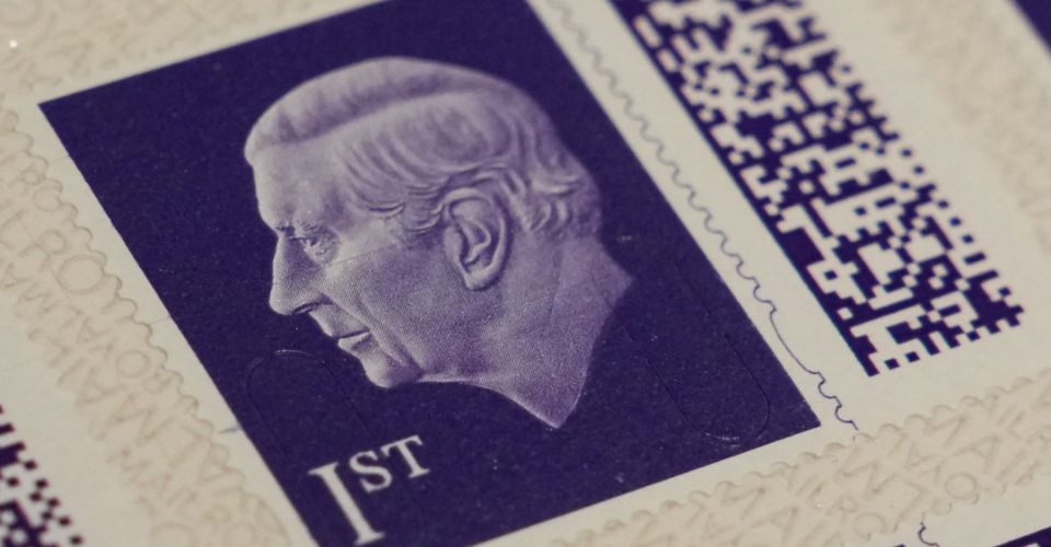 The definite stamp featuring King Charles III
