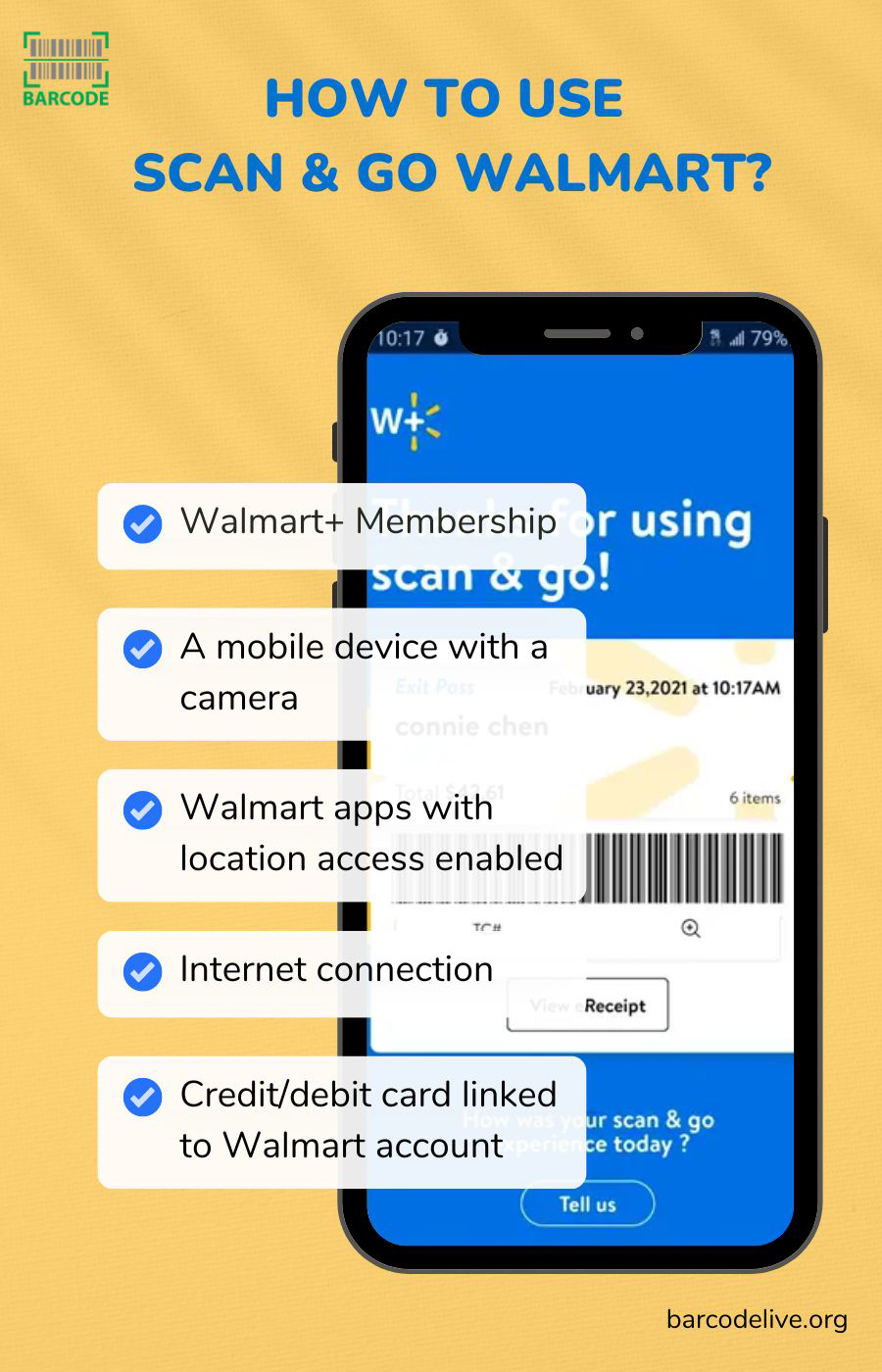 Things you need to use Scan and Go Walmart