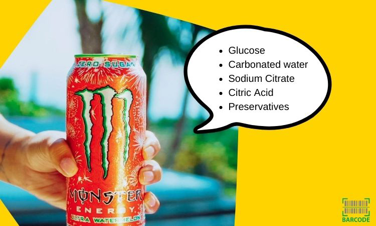 Some key ingredients in Monster energy drink