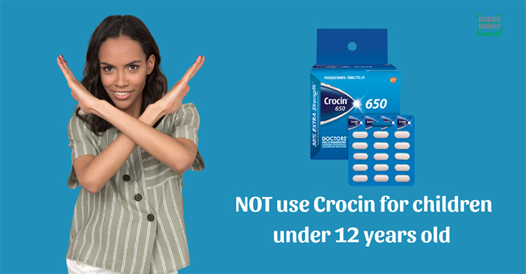 Do not use Crocin for children under 12 years old
