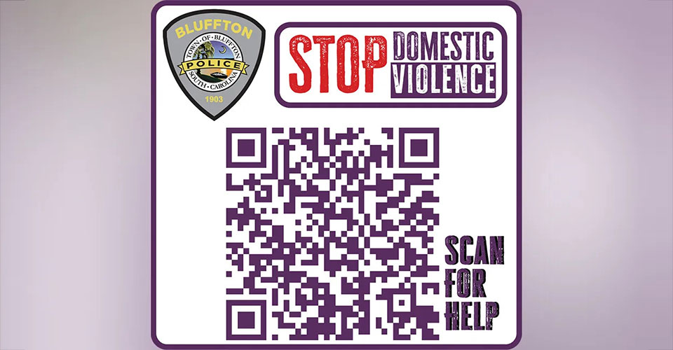 Bluffton Police posting QR code stickers to help domestic violence victims