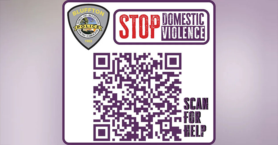 Bluffton Police Department Posts QR Code Stickers to Aid Victims of Domestic Abuse