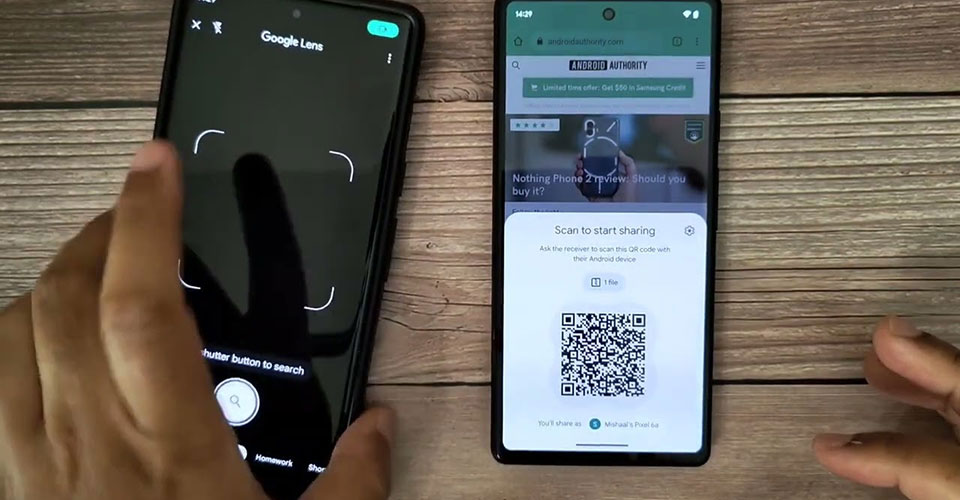 Nearby Share may soon let you scan a QR code to share files
