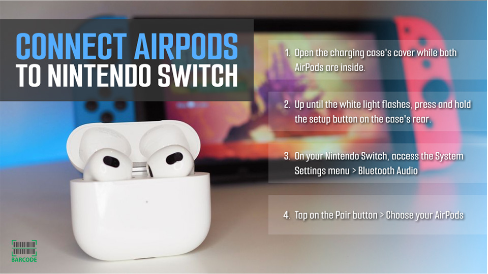 How to connect AirPods to switch?