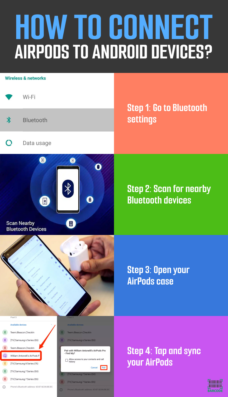 Connect airpod to online samsung tv