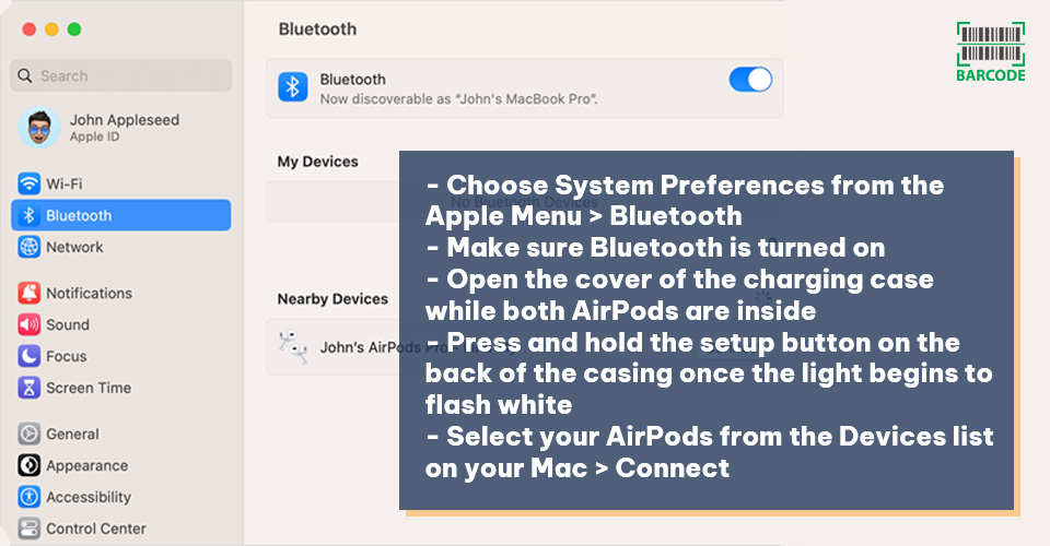 How do I connect my AirPods to my Mac?