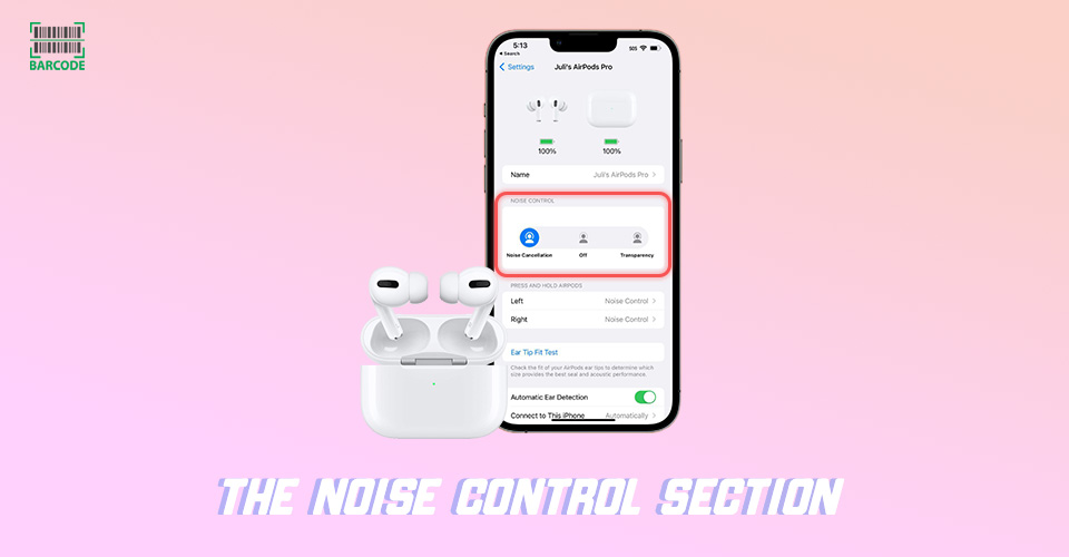The Noise Control section