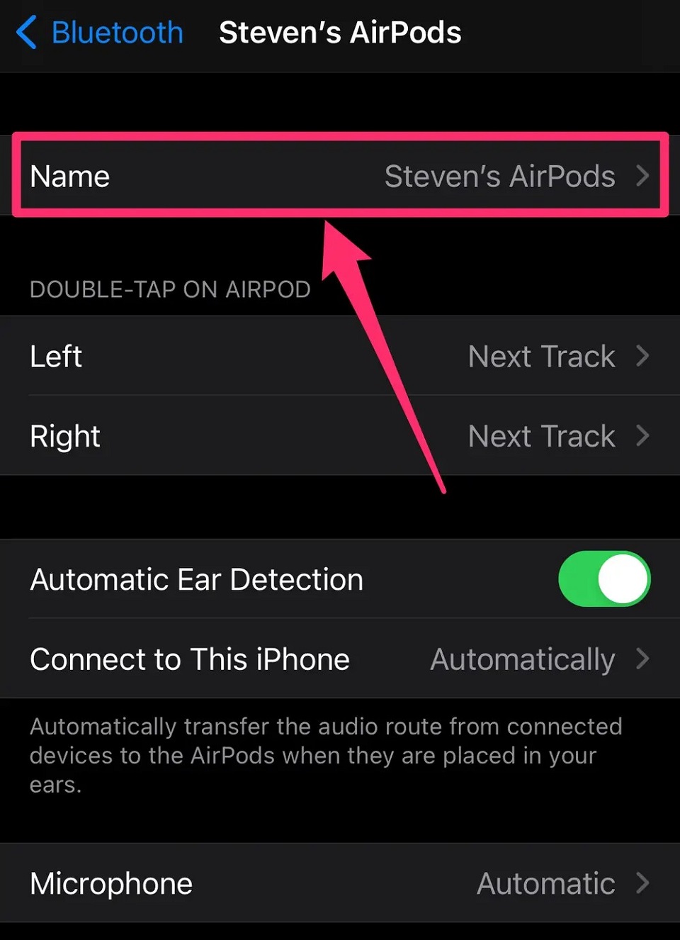 Change the name of your AirPods