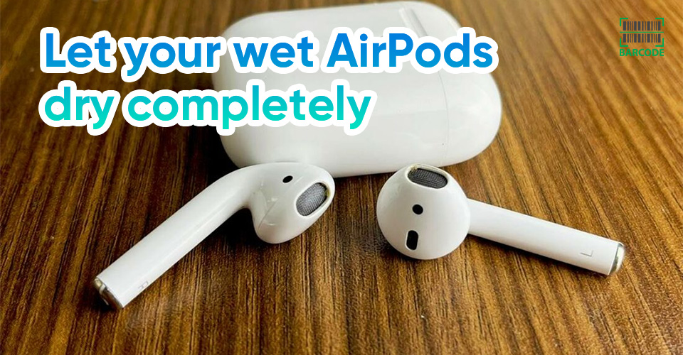 Allow the AirPods to dry before putting them back into the charging case