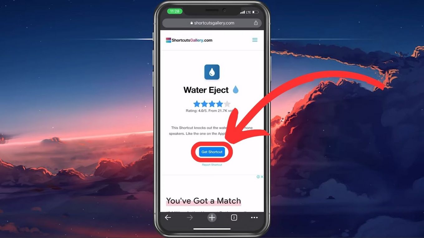 Get the Water Eject Siri Shortcut