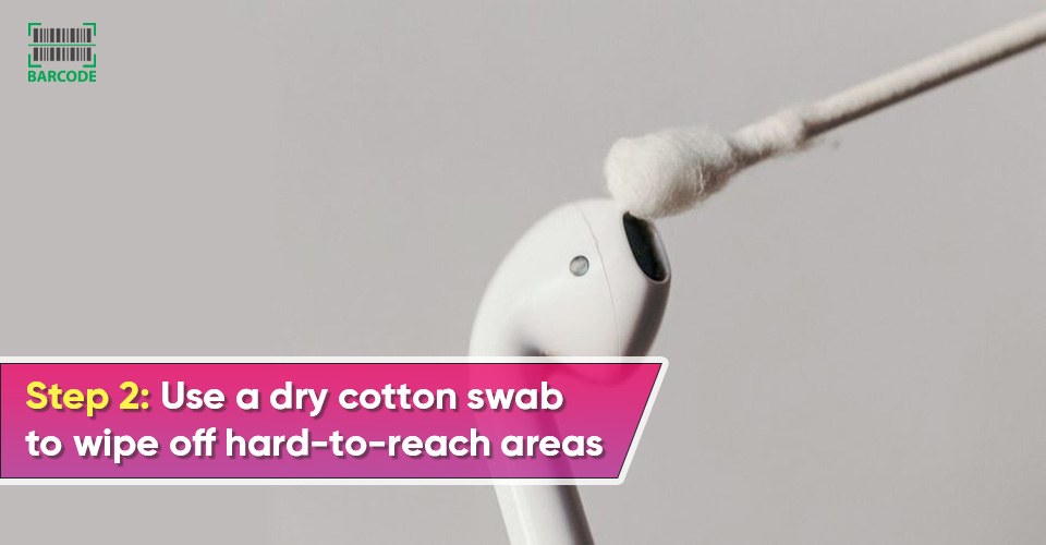 Wipe off other areas to clean earwax from AirPods