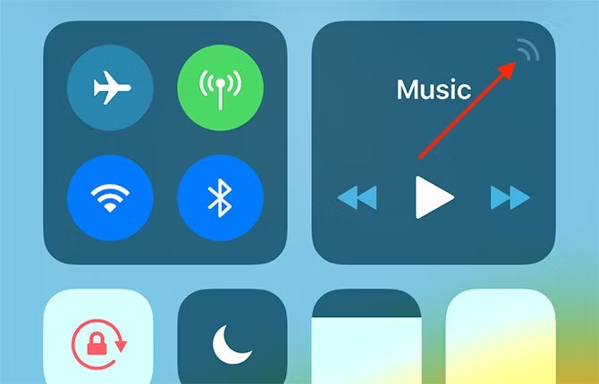 Tap in the right corner of the Now Playing box