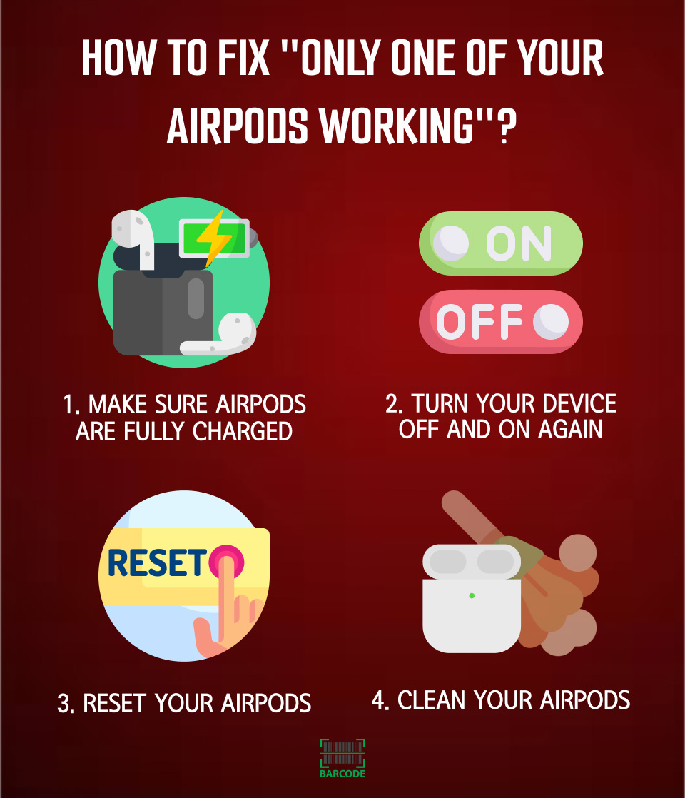 Troubleshooting tips for only one AirPod working