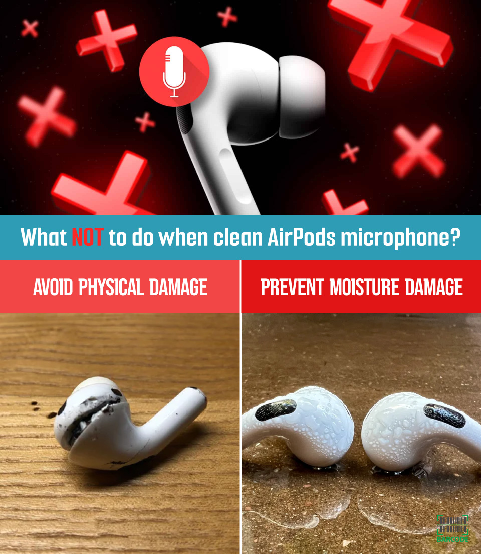 Things not to do when cleaning AirPods microphone
