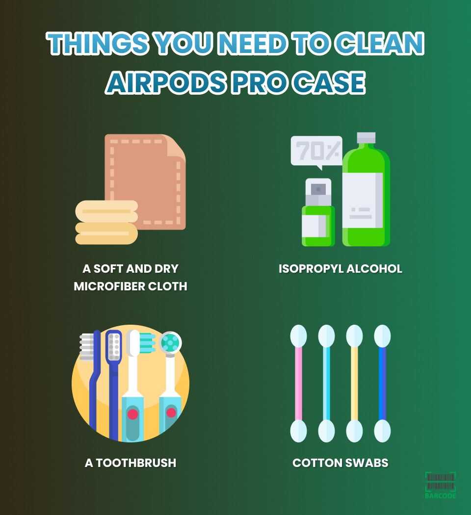 Things you need to clean AirPods Pro case