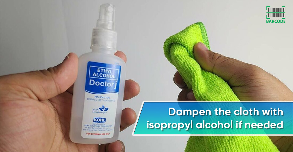 Use isopropyl alcohol for more difficult grime