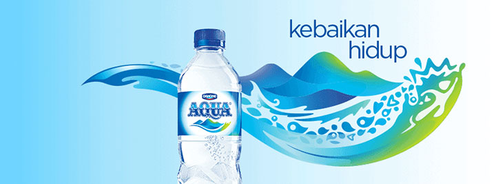 AQUA air mineral water was produced by nature