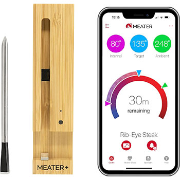 MEATER Plus: Long Range Wireless Smart Meat Thermometer with Bluetooth Booster