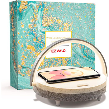 EZVALO Music Table Lamp with Wireless Charger