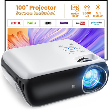 HAPPRUN Projector, Native 1080P Bluetooth Projector